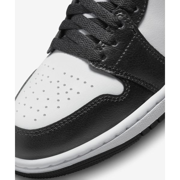 Air Jordan 1 Mid Panda Kadın Spor Ayakkabı Siyah Beyaz DV0991-101