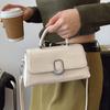 Fashion niche simple temperament PU portable small square bag women's business commuter style high-end sense versatile messenger bag