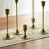 3pc Candlestick Holders Kit Brass Gold Candlestick Set Candle Holders Decorative Candlestick Stand for Wedding Party Dinning