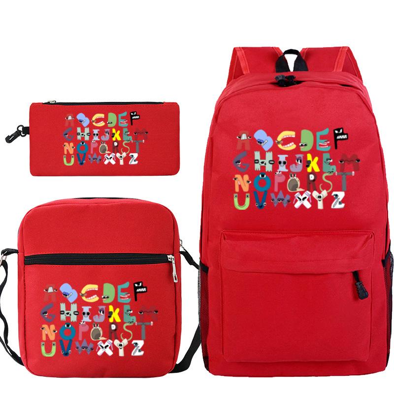 Game Alphabet Lore Alphabet Legend School Bag Backpack Shoulder Bag Pencil Case