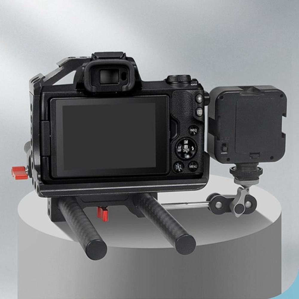 15mm Dual-Hole Tube Clamp Camera Mount For DSLR Cameras With Quick-Release Knob And Photography Slide Rail Support