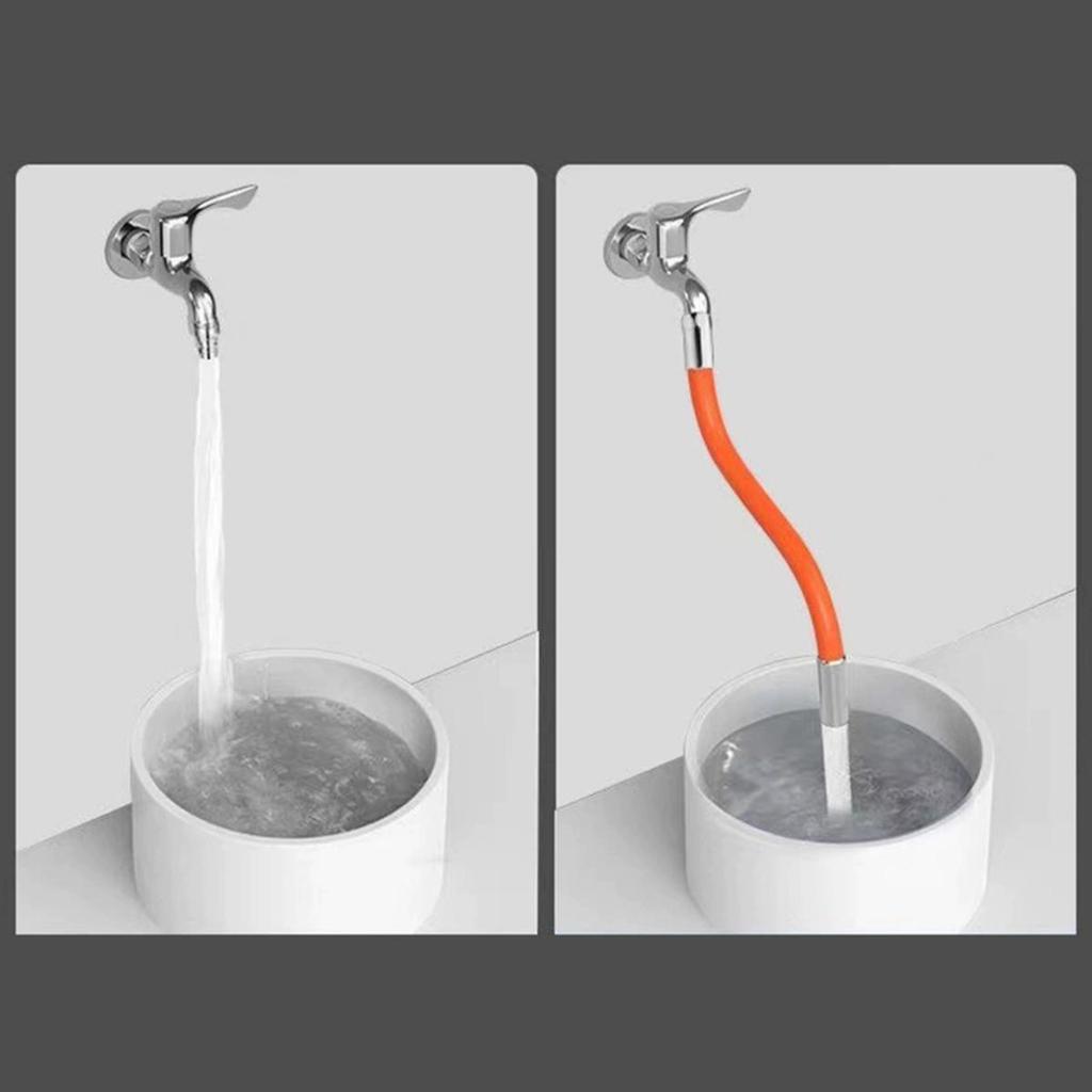 צינור הארכה אוניברסלי 1 יחידה לברז, מתכוונן, מתכופף חופשי, צינור מים מוארך, אמבטיה, כיור מטבח, צינור הארכה מונע התזה