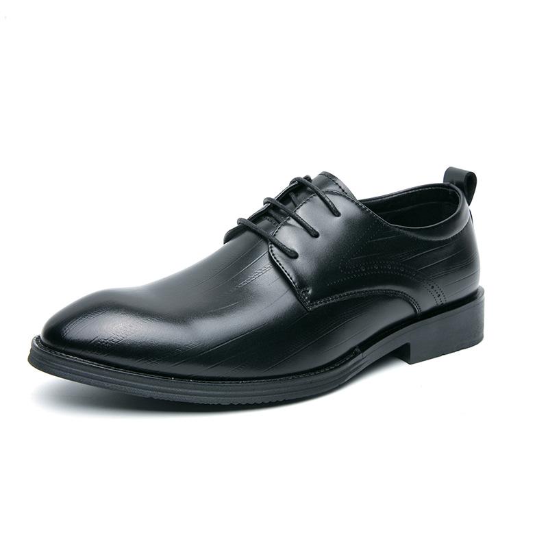 Men's shoes summer pointed small leather shoes large size office casual shoes business dress leather shoes men