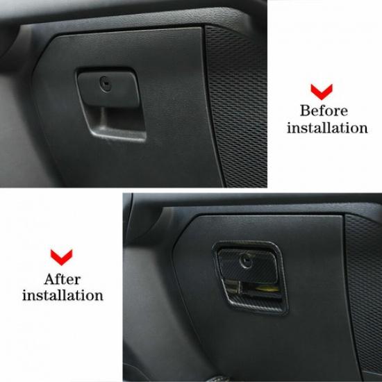 Kryt rukoväte úložného boxu z uhlíkových vlákien Dekoračné lišty Rám pre Jeep Wrangler JL 18+