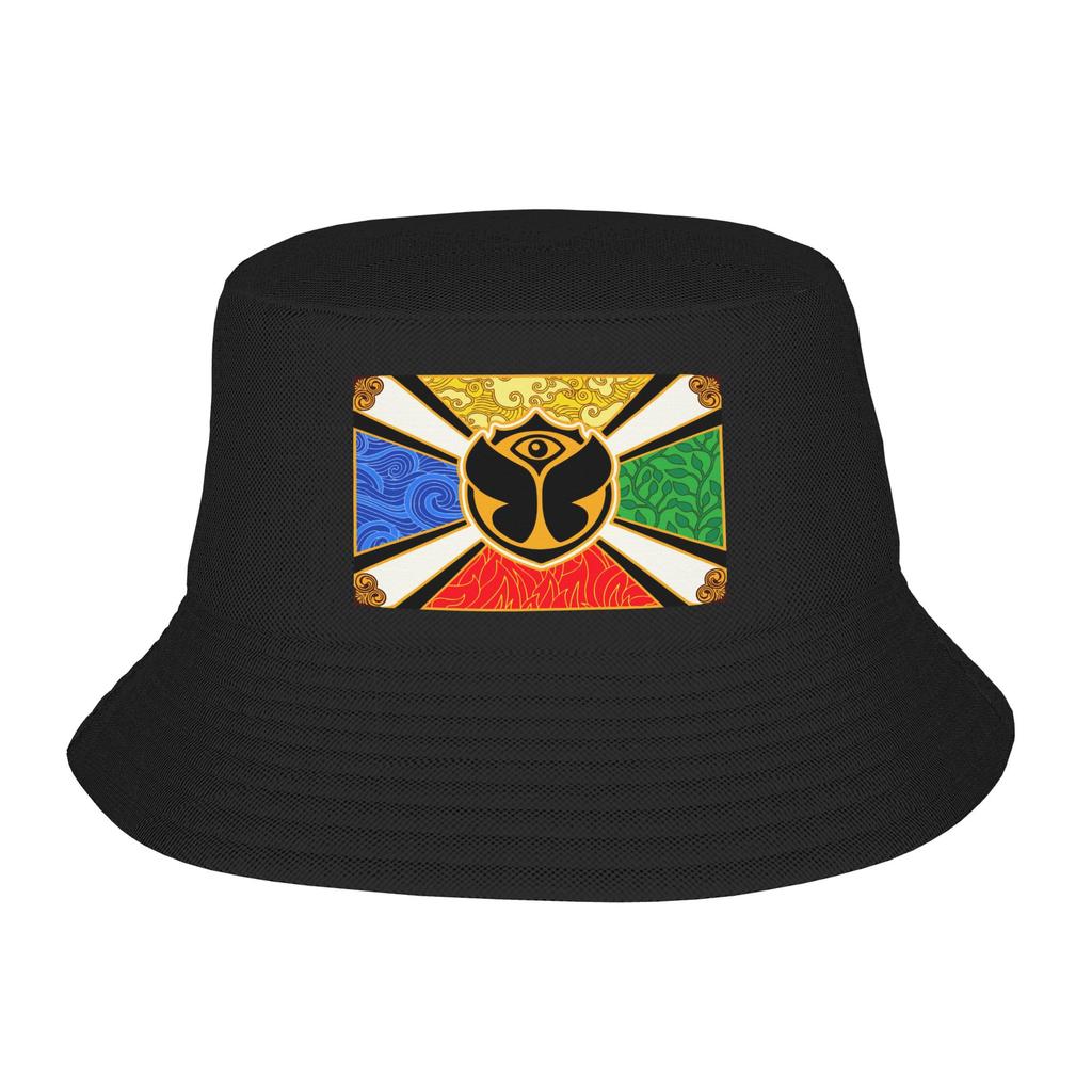 Custom Tomorrowland Bucket Hat for WoUnisex Unisex Printed Electronic Dance Music Summer Beach Sun Camping Cap