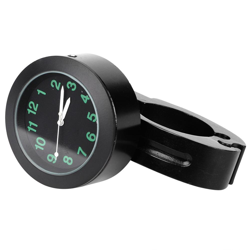 Waterproof Aluminum Alloy Handlebar Mount Clock Watch for Universal Motorcycles (Black)