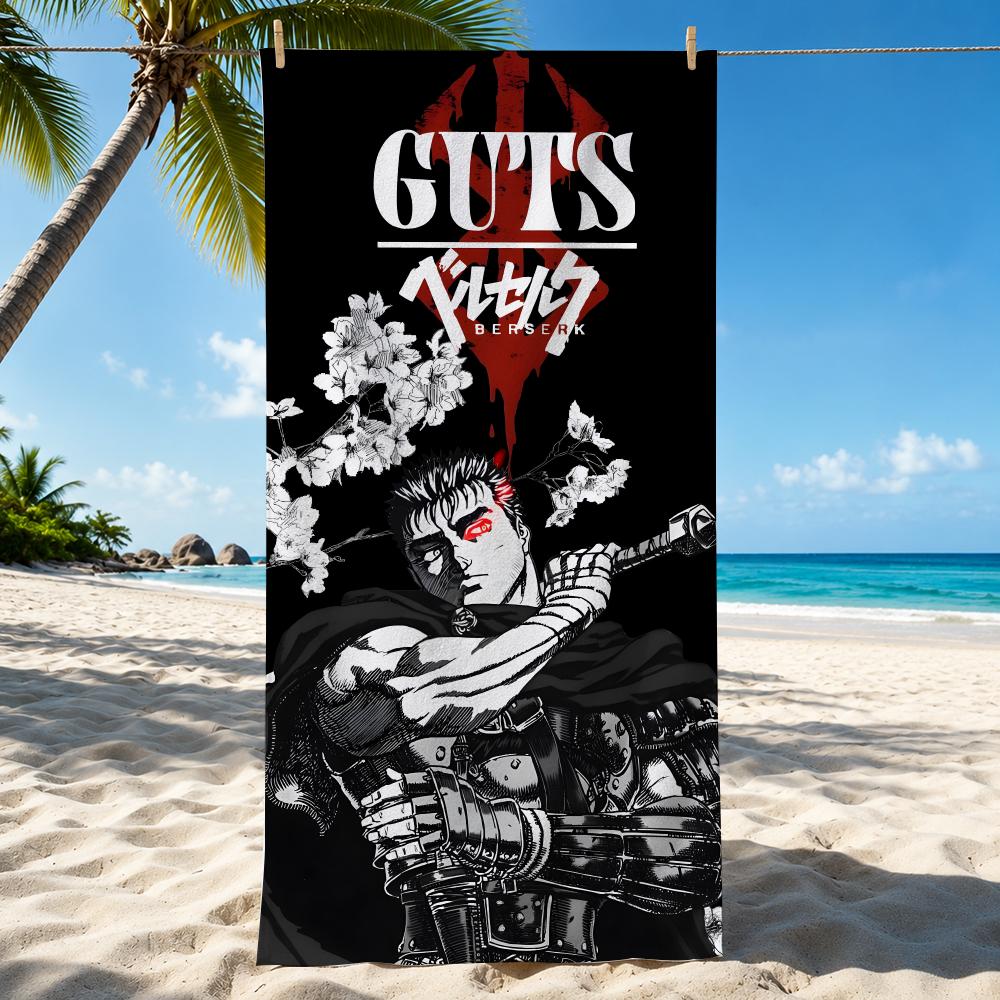 Berserk Japanese Anime Cool Towel Beach Towel Quick Dry Absorbent Bath Towel For Swimming Gym Camping Outdoor Sunbathing