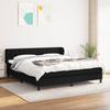 Vidaxl Letto Continentale Con Materasso, Nero, Tessuto 160X200 Cm