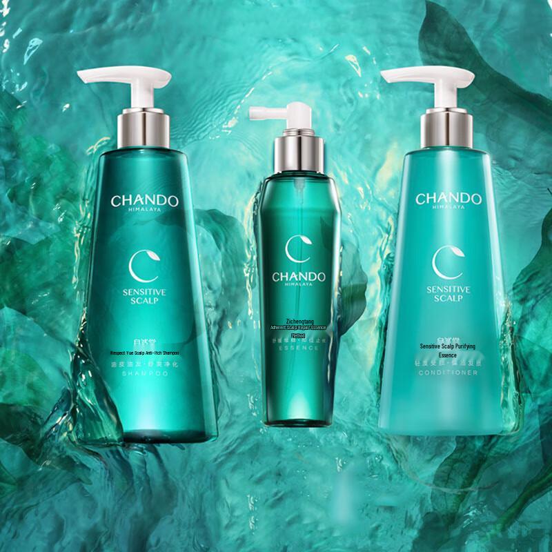 Chando Oczyszczający zestaw do pielęgnacji włosów przeciw swędzeniu, 3 sztuki