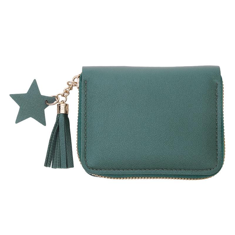 Dámská roztomilá módní peněženka taška mini držák na kreditní karty krátká spona na peníze přenosná malá peněženka na mince