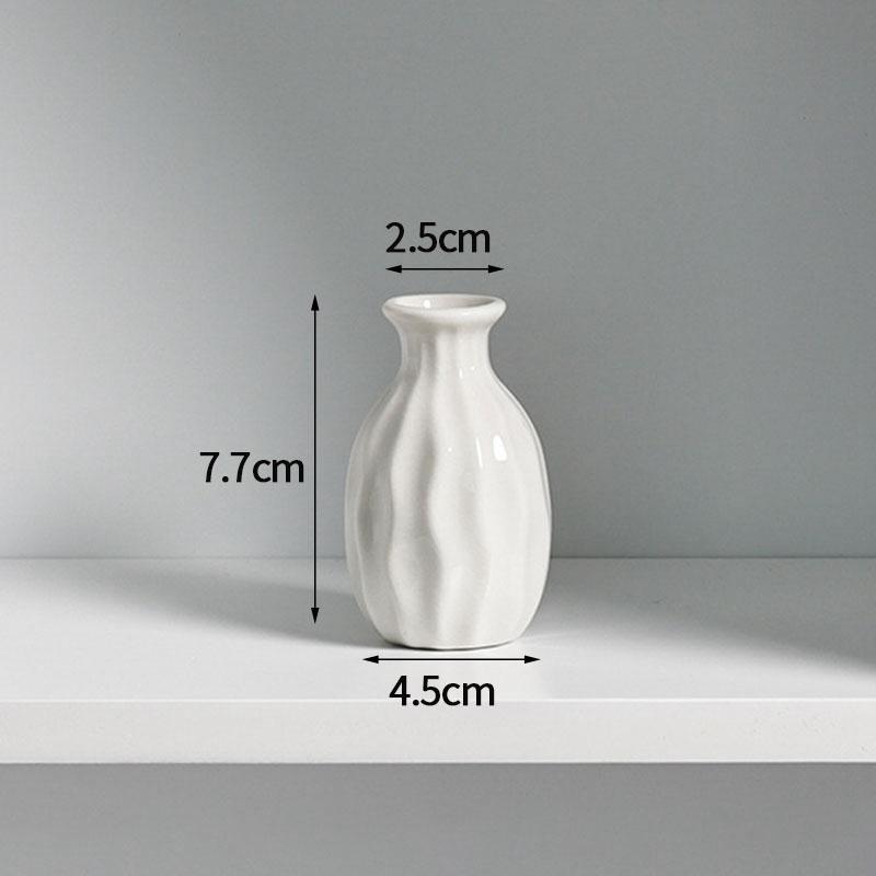 Mini Ceramic Flower Vase Aesthetic Hydroponic Plant Vases Flower Arrangement Pot Room Decor Nordic Home Desktop Ornament Florero