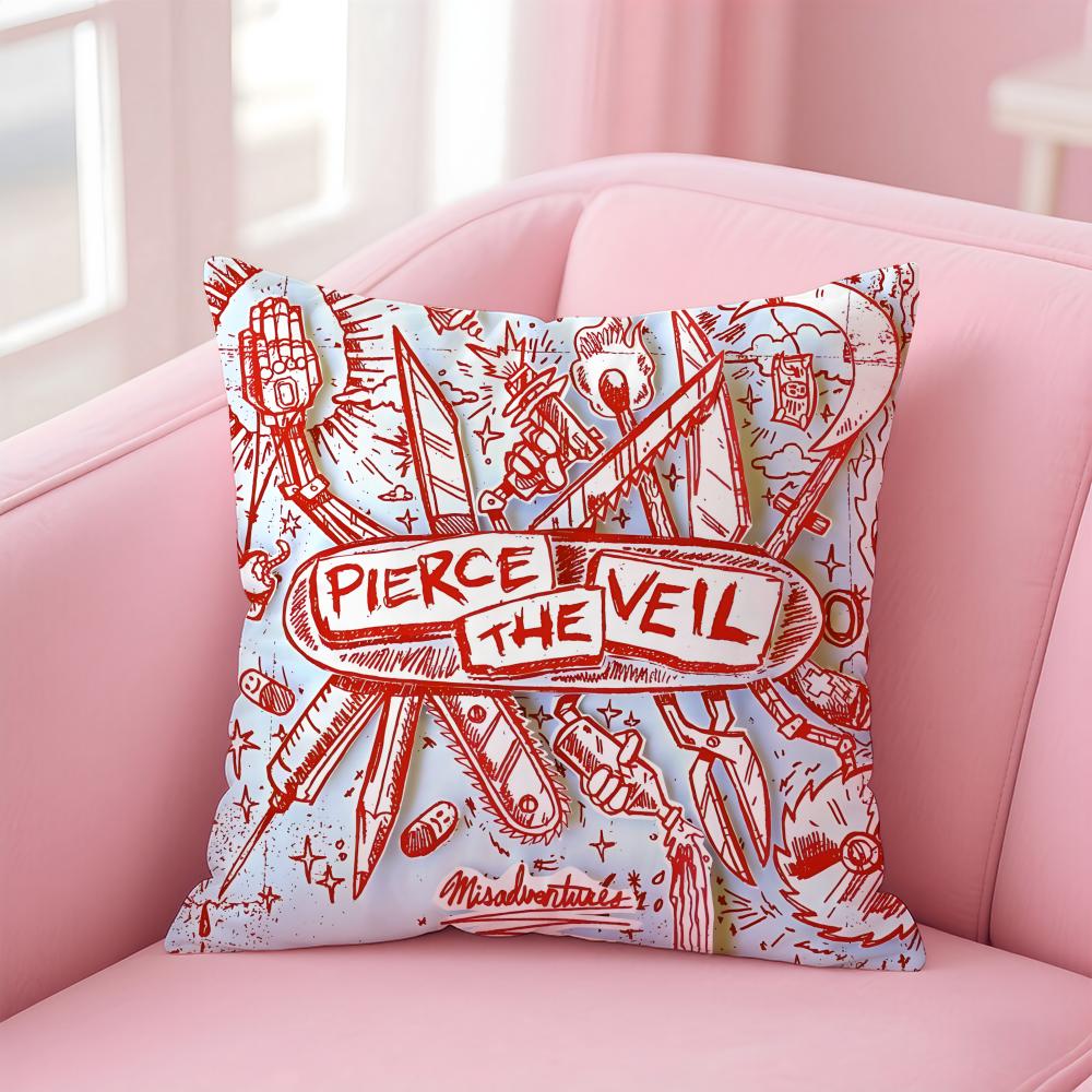 p-Pierce The Veil Cushion Cover Comfortable Reversible Pillow Cover Ideal for Car Sofa Bedroom & Beyond