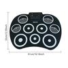 Electronic Drum Pads, 9 Pads Rolls Up Practice Drum Set Built-in Speaker and Headphone Jacks, Drum Sticks and Drum Pedal