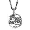 Punk Double Ouroboros Pendant Gothic Animal Eternal Snake Necklace Men Cool Hip Hop Trendy Party Jewelry