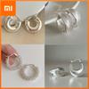 925 Sterling Silver Vintage Earrings For Women Trendy Simple Flower Shinning Earring Jewelry Prevent Allergy Party Accessories