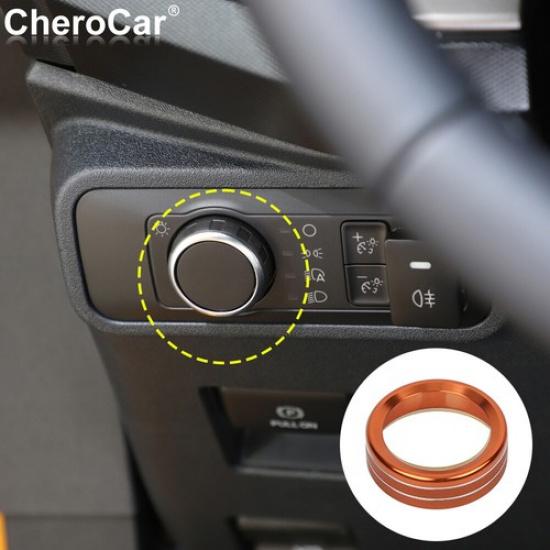 Scheinwerferschalter-Knopf Zierring für Ford Bronco/Bronco Sports/F-150 21+ Orange