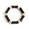European-American Fashion Acrylic Bamboo Tube Bracelet: Multi-color Marble Beaded Design