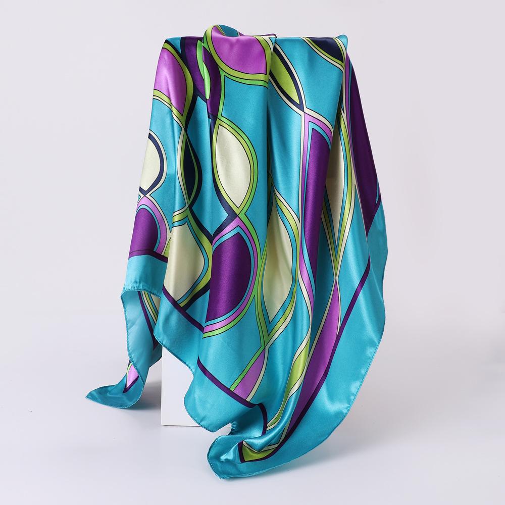 Wysokiej jakości luksusowe jedwabne szale z pałąkiem na głowę szaliki szalik dla kobiet łańcuszek jedwabny szal damski dekoracyjny szal