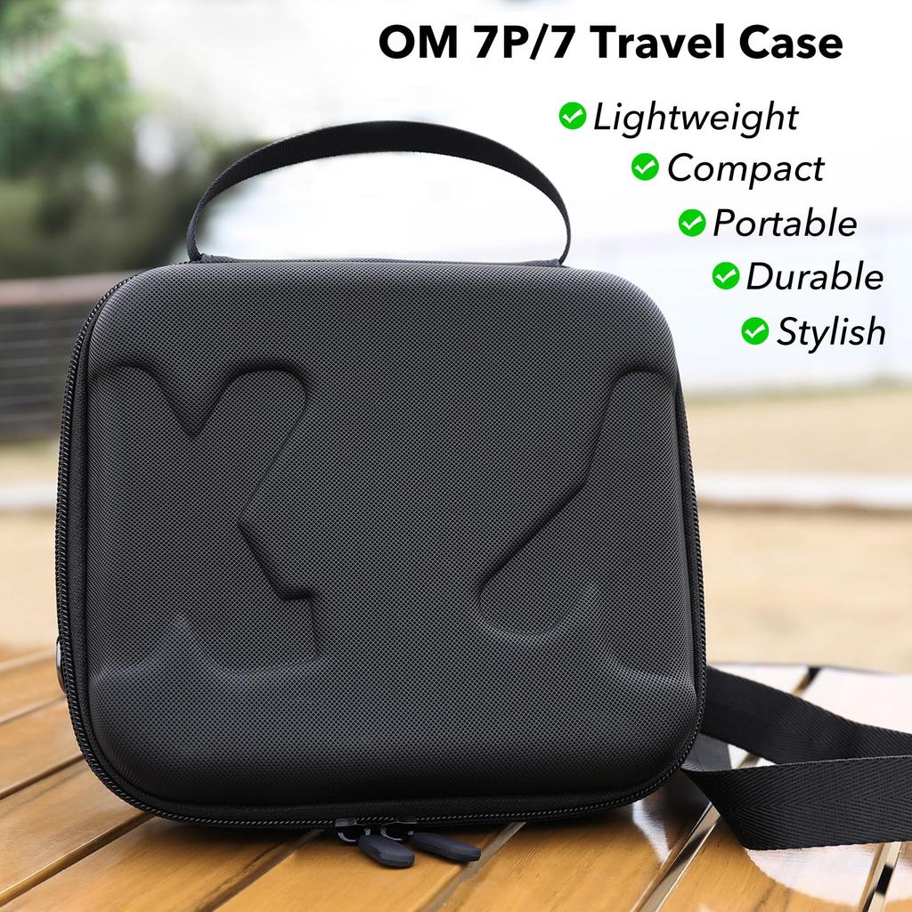 Osmo Mobile 7P Case, PU Leather Portable Shoulder Bag Storage for DJI Osmo Mobile 7 Pro/7 Gimbal Stabilizer and Accessories