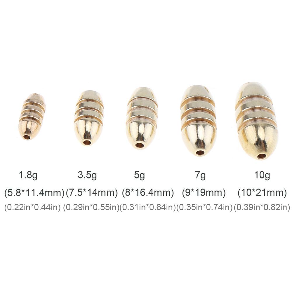 5 pieces/batch Texas 1.8g 3.5g 5g 7g 10g Jig Hooks fishing connectors, brass sinker weight, used for freshwater and saltwater fishing gear