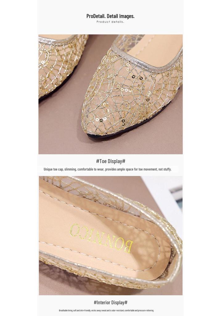 Korean Style Women's Breathable Flat Slip-On Mesh Shoes