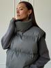 Women Autumn Winter Vests Stand Collar Loose Warm Vest Cotton-padded Coat Casual Women's Jackets Outerwears