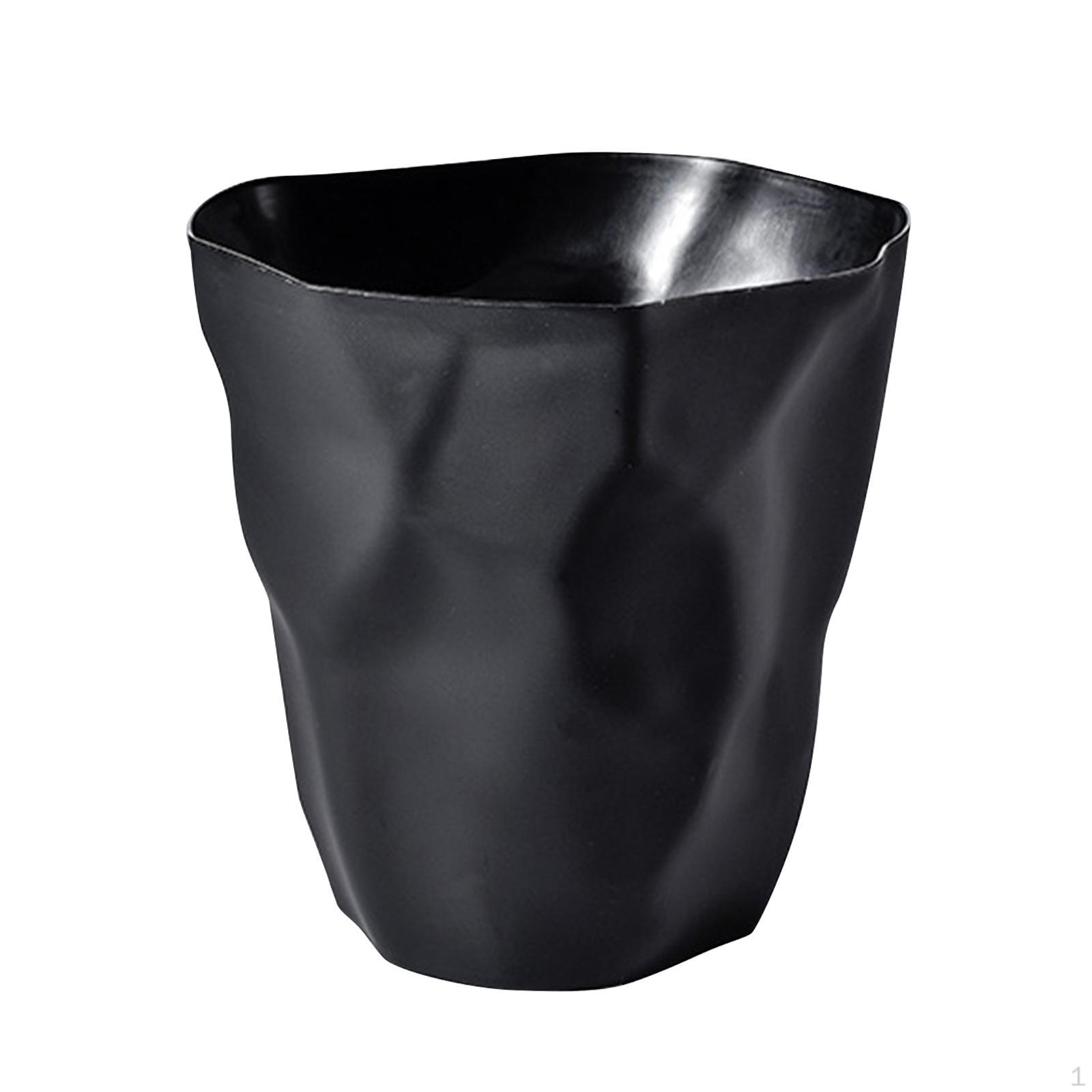 

Современный открытый мусорный контейнер для дома и офиса чёрный