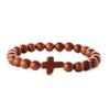 Natürlicher Stein Perlen Kreuz Armband Damen Einfaches Armband Perlen Vielseitiges Armband Europäisches und Amerikanisches Neues Mehrfarbiges Perlenarmband.