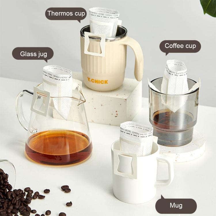 Ear-mounted Coffee Filter Portable Drip Coffee Filter Paper Coffee Powder Filter Bag 50pcs /Pack