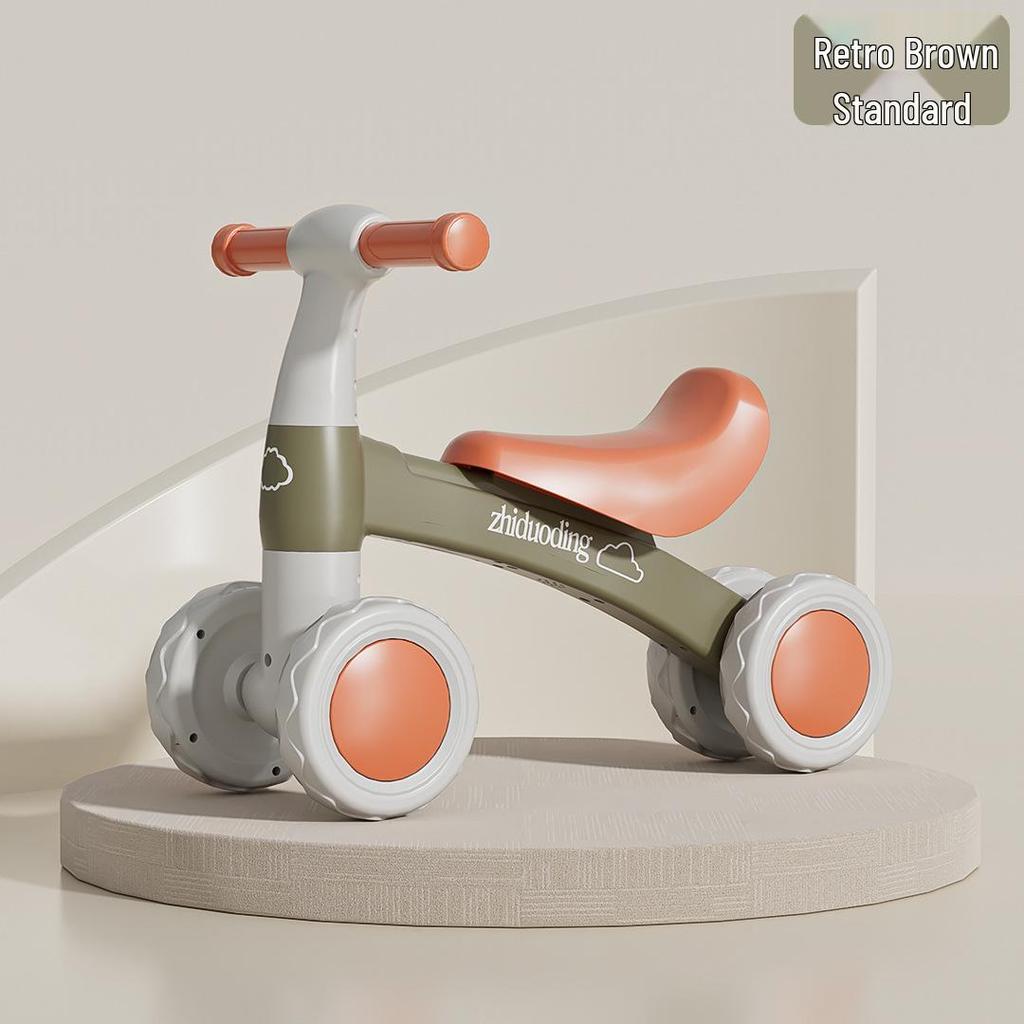 4-Wheel Pedal-Free Balance Bike for Toddlers (1-3 Years) - Baby Gliding Strider