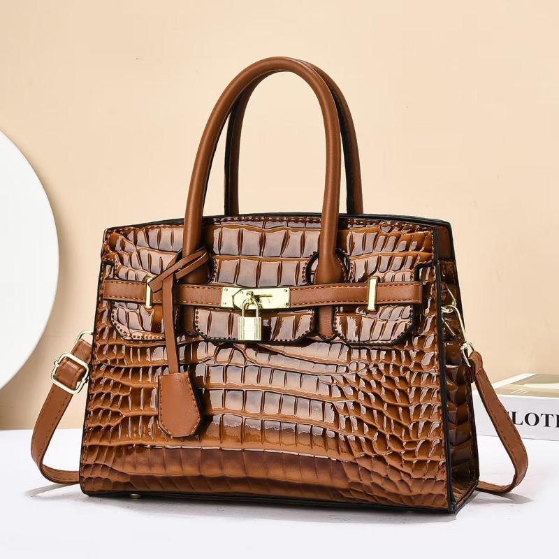 Borsa a tracolla premium di nicchia con motivo coccodrillo, versatile, nuova, portatile, da donna