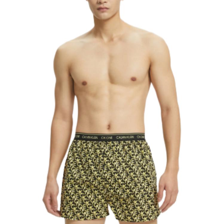 Calvin Klein One Gravity Band Letter Print Loose Fit Boxer Shorts Men Underwear Brown NB2998-1BB
