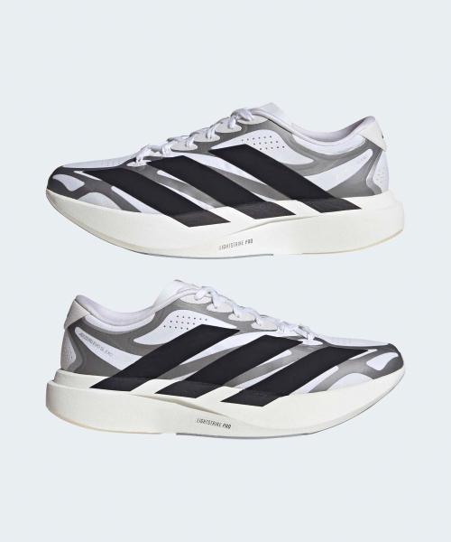 [Adidas] Adizero EVO SL EXO - White:Black:Iron Metallic [KI4763]