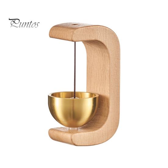 

Магнитный латунный колокольчик для владельцев магазинов из цельного дерева, всасывающий дверной колокольчик, С-образный дверной звон, установка без сверления для металлических дверей, подарок на новоселье коричневый