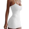 Dress Sexy Slim-fit Solid Color Women Suspender Dress for Party