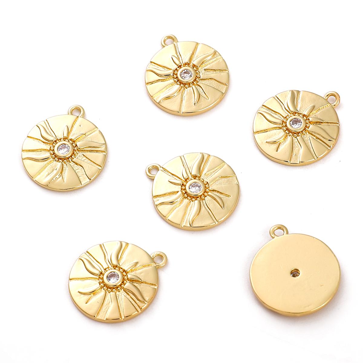 

Підвіска «Сонце з мідного принца» для виготовлення ювелірних виробів своїми руками 15x17mm