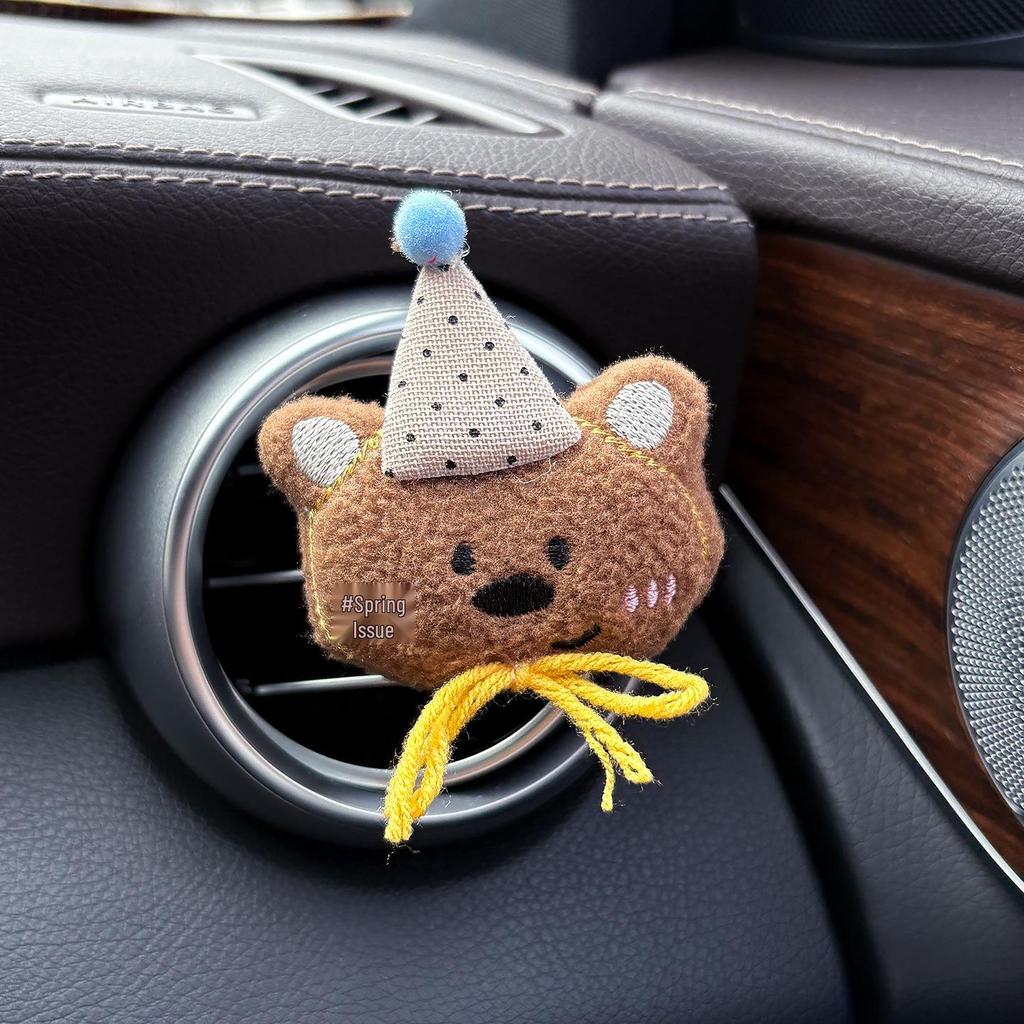 Cute Plush Animal Car Vent Clip Air Freshener - Interior Perfume Ornament