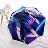 1pc Killua Inspired Automatic Folding Umbrella Portable 3-Fold Design with Iron Frame, Perfect for Outdoor Use, Festive Gifts, Travel, Daily Use, Suit