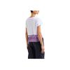 Emporio Armani Loose Fit Round Neck Printed Chiffon Spliced Short Sleeve Drop Shoulder T-Shirt Women tops White EW001524-AF12597-F0027