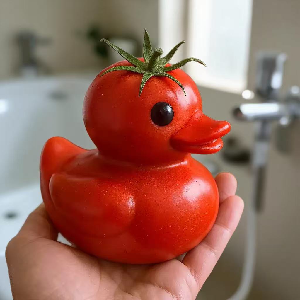 Kawaii Vegetable Resin Duck Figurines - Cute Anime Desk Decor and Gift