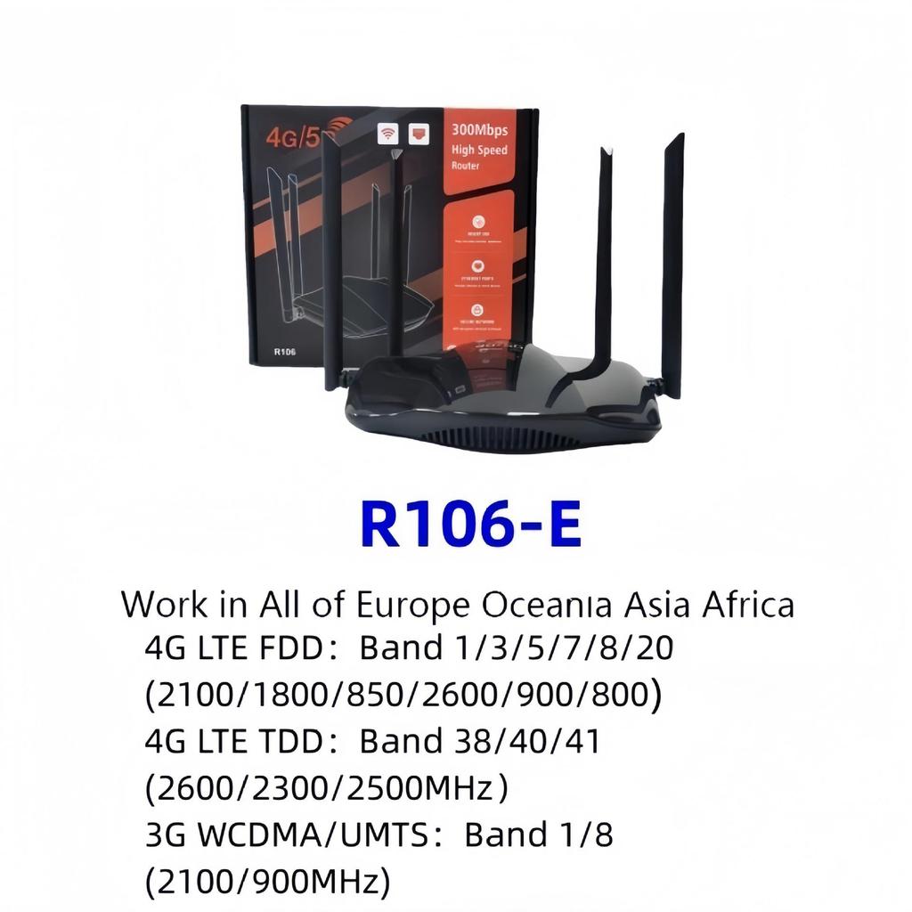 4G WiFi6 Router with SIM Card Slot for Middle East & Eurasia - LTE CPE
