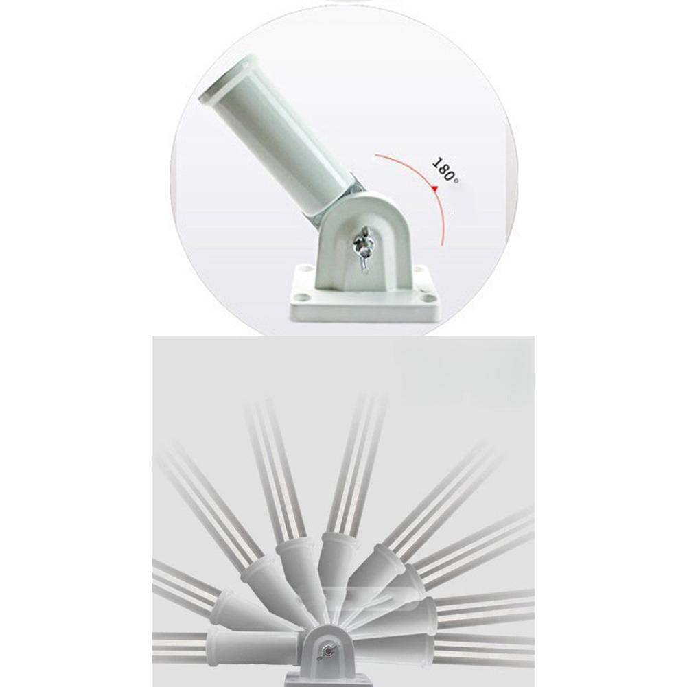 Adjustable Bracket Flag Pole Holder Drainage Hole Feature