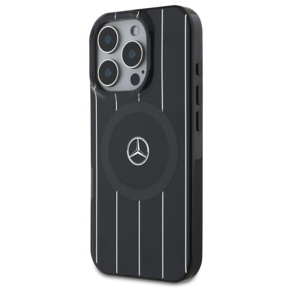 Mercedes Mehmp16L23Hrsk Iphone 16 Pro 6.3 Czarny/Black Hardcase Mb Double Layer Crossed Lines Magsafe