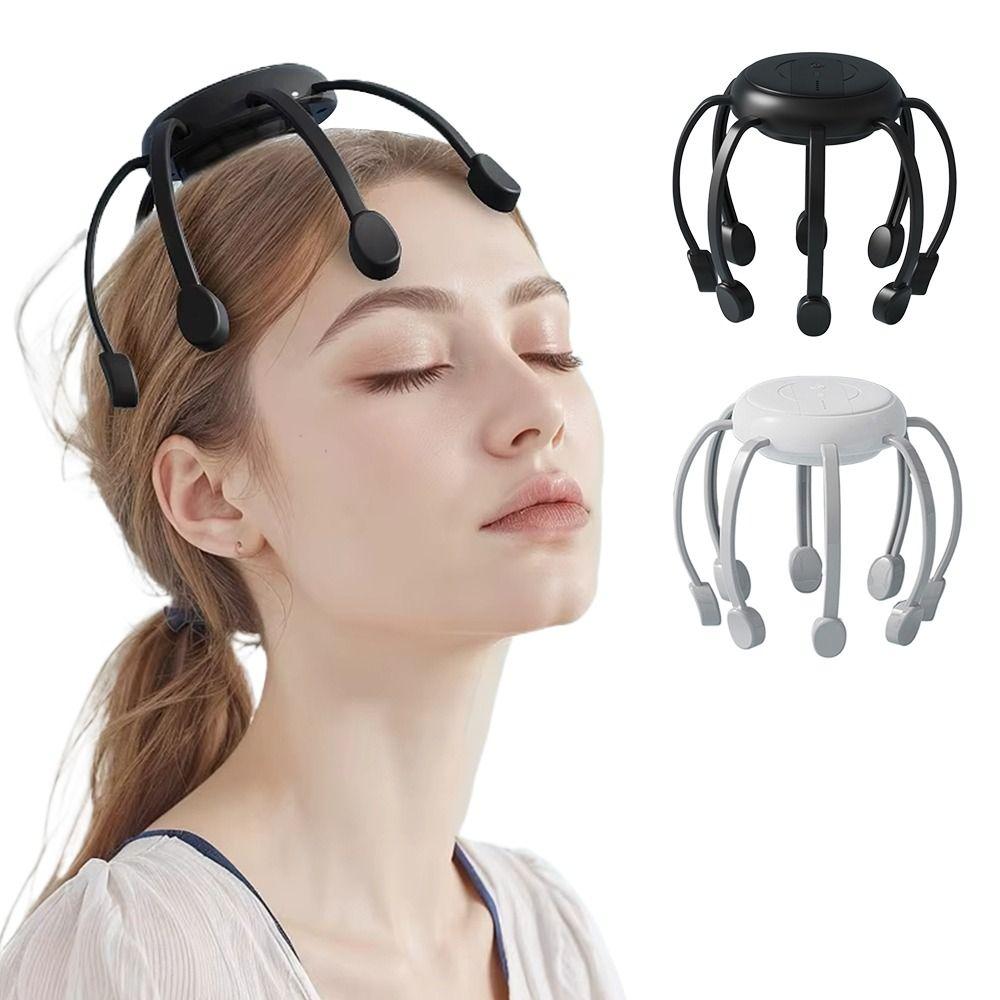 Octopus Claw Eight Claw Massager USB Charging Stress Relief Electric Head Massager Therapeutic Electric Multi-Point Massage