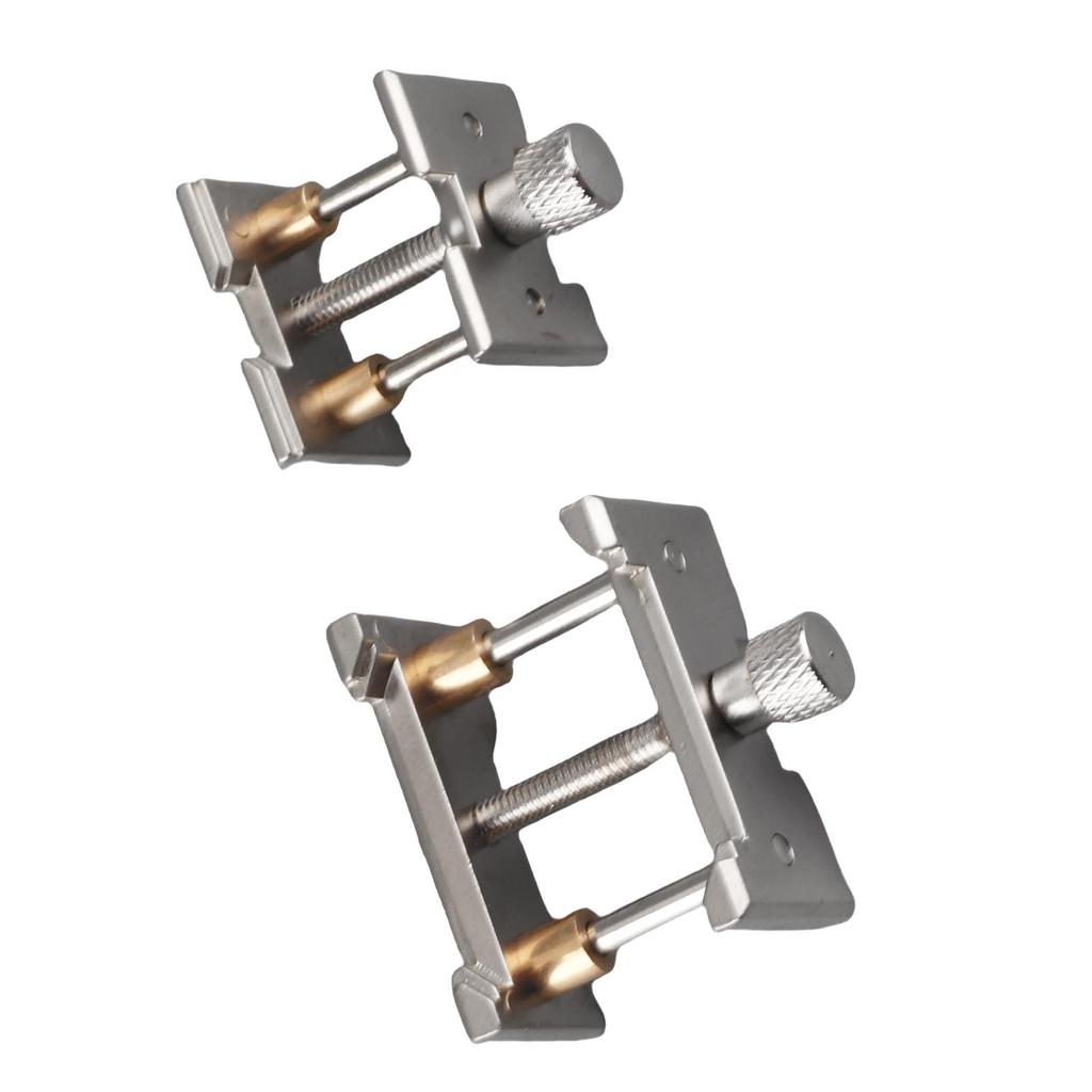 2 st Klockverksklämma Aluminiumlegering Boett Skruvstädshållare Justerbara Reparationsverktyg