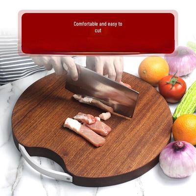 Lan Sheng Jia Ebony Wood Round Double-Sided Cutting Board
