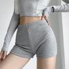 European and American Tight High Waisted Knitted Leggings Shorts for Women Solid Slimming Elastic Spicy Girl Wrapped Buttocks Slim Fit Hot Pants