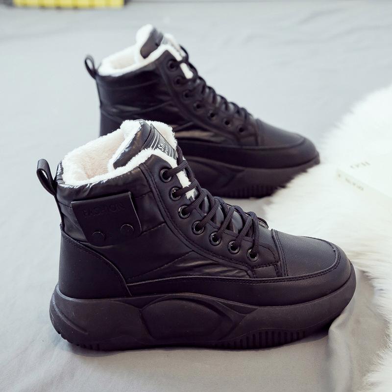 Winter Velvet Thickened Warm Snow Boots Women's Versatile New Platform Cotton Boots Large Cotton Women's Shoes Cotton Shoes 2
