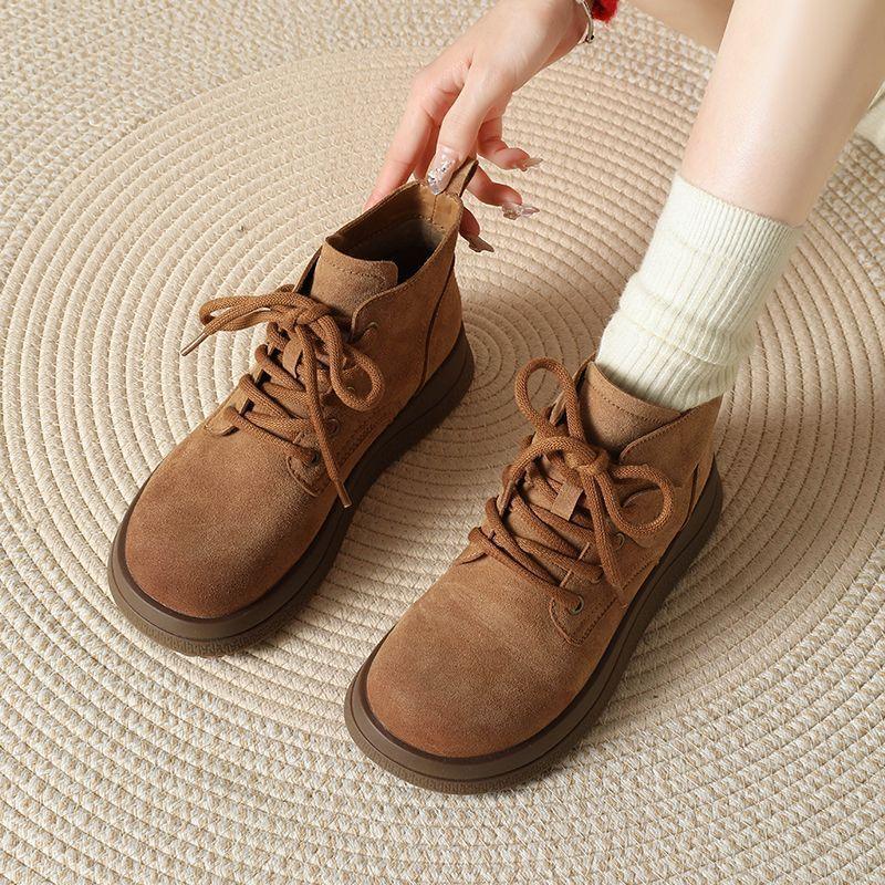 2025 New Fried Street Martin Boots Women's Autumn New British Style Locomotive Skinny Single Boots Trendy Versatile Platform Boots
