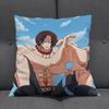 Anime Op Luffy Pillow Cover, Cute Chibi Smile Print Cushion Cover, Polyester Throw Pillow Case For Sofa Bedroom Car, Home Decor